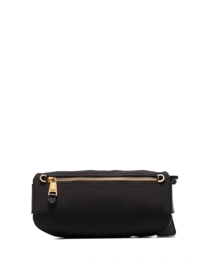 Shop Moschino Logo Print Belt Bag In Black