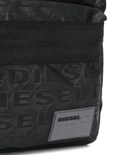 Shop Diesel All-over Logo Backpack In Black