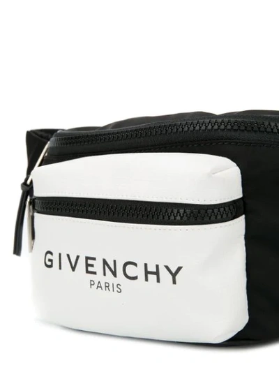 Shop Givenchy Two-tone Logo-print Belt Bag In Black