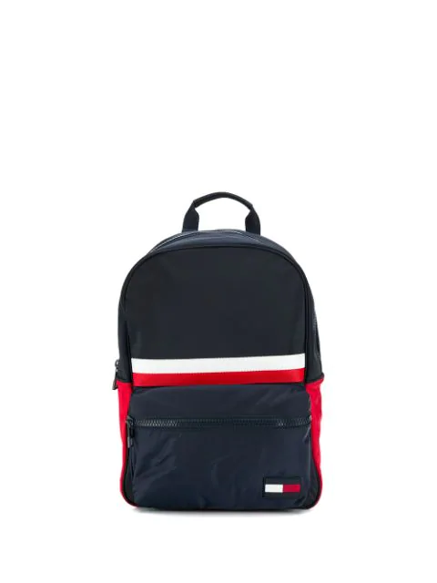 tommy hilfiger backpack navy blue and red
