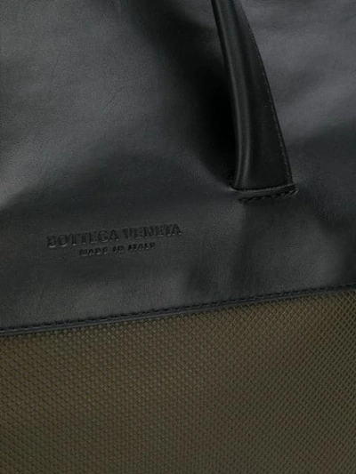 Shop Bottega Veneta Top Handle Briefcase In Kaki/nero-nero