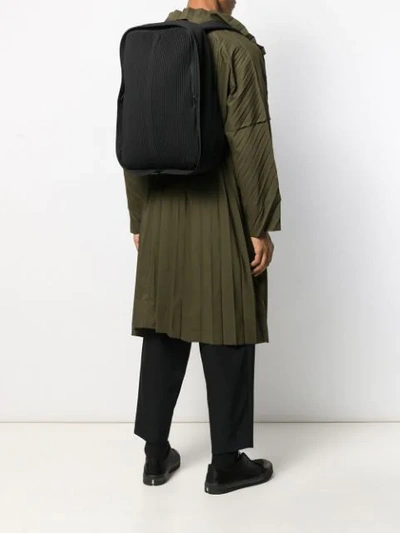 Shop Issey Miyake Pleated Back Pack In Black