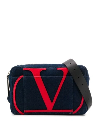 Shop Valentino Garavani Vlogo Belt Bag In Blue