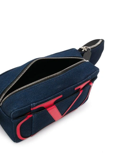 Shop Valentino Garavani Vlogo Belt Bag In Blue