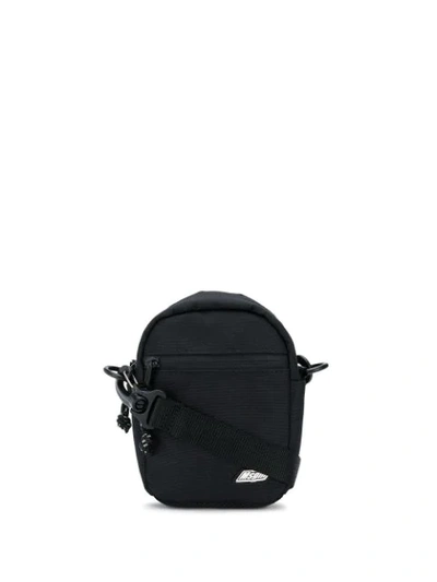 Shop Msgm Crossbody Logo Patch Bag In Black