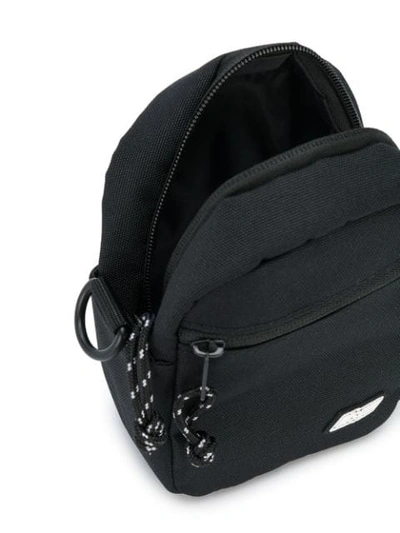 Shop Msgm Crossbody Logo Patch Bag In Black