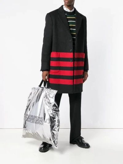 Shop Calvin Klein 205w39nyc Wide Square Tote Bag In Black