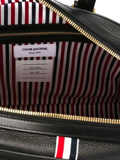 Shop Thom Browne Double Zip Tote Bag In Black