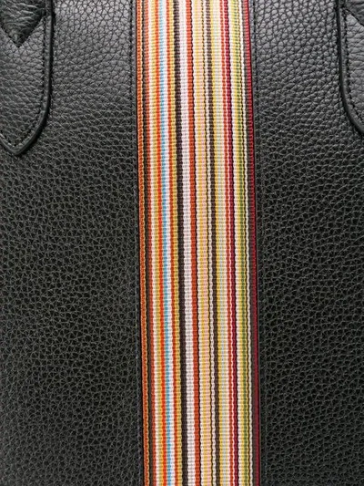 Shop Paul Smith Stripe Detail Briefcase In Black