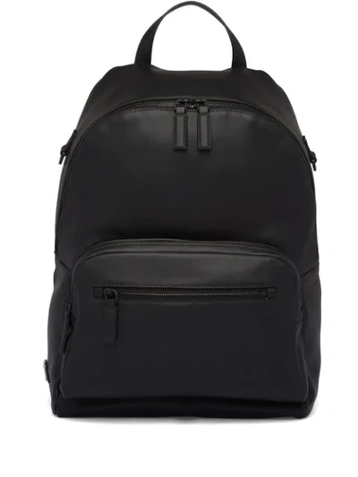 Shop Prada Smooth Calf Leather Backpack In Black