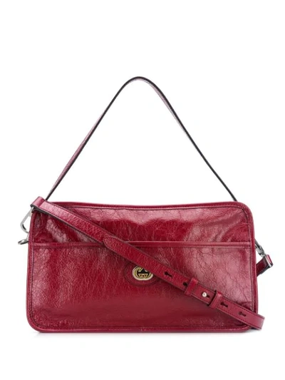 Shop Gucci Gg Shoulder Bag In Red