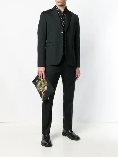 Shop Dolce & Gabbana Printed Clutch Bag In Black