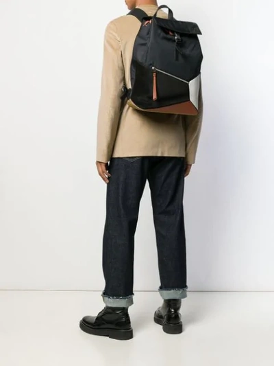 Shop Loewe Puzzle Trainers Backpack In Black