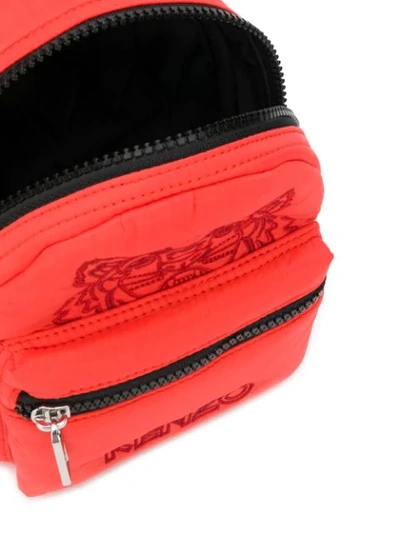 Shop Kenzo Tiger Embroidered Mini Backpack In Red