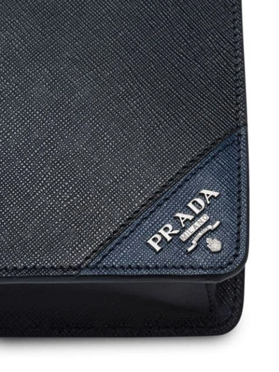 Shop Prada Saffiano Leather Men's Bag In Black