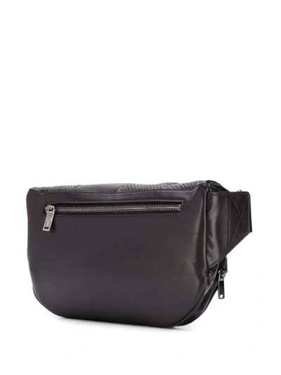 Shop Saint Laurent Zipped Belt Bag In 1000 Black