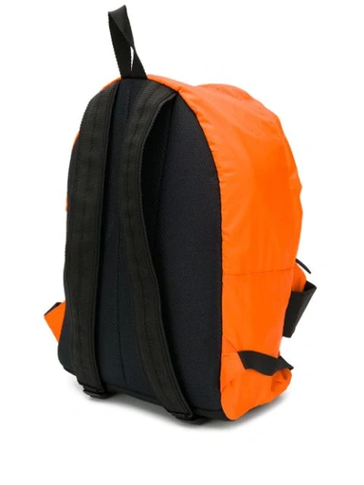 Heron Preston Logo Printed Backpack In Orange