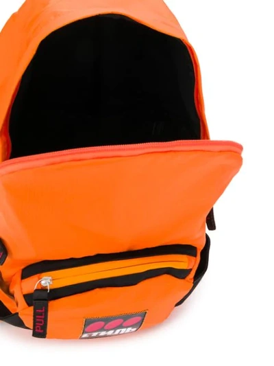 Heron Preston Logo Printed Backpack In Orange