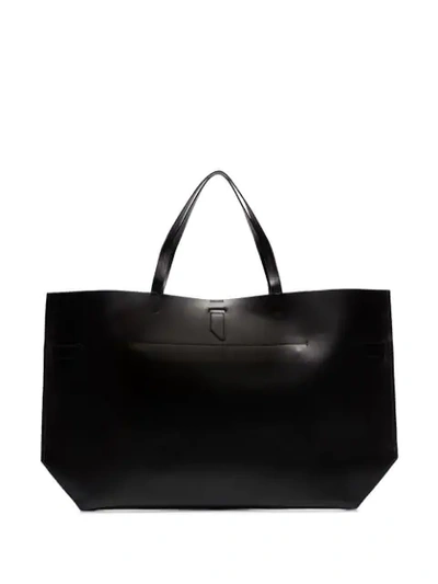 1017 ALYX 9SM BLACK TRI BUCKLE LEATHER TOTE - 黑色