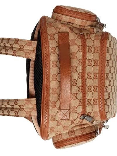 Shop Gucci Large Backpack With La Angels™ Patch In Brown