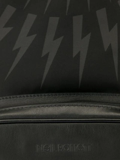 Shop Neil Barrett Lightning Bolt Backpack In Black/black