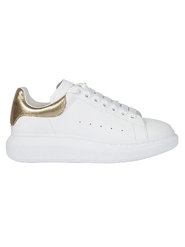 alexander mcqueen sneakers white gold