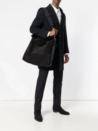Shop Tom Ford Oversized Hobo Shoulder Bag In Black