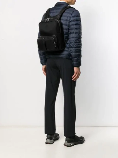 Shop Prada Utility Pocket Backpack In Black