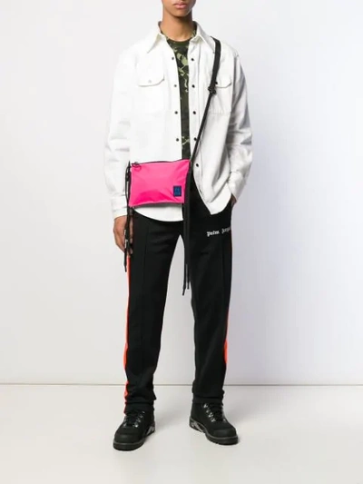 Off-white Logo Patch Shoulder Bag In Pink