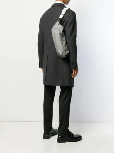 Shop Jil Sander Buckled Zipped Belt Bag In  041 Grey