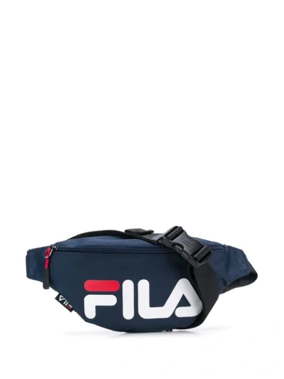Shop Fila Printed Logo Belt Bag In Blue
