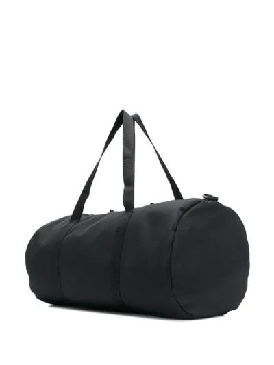 Shop Msgm Logo Printed Holdall Bag In Black