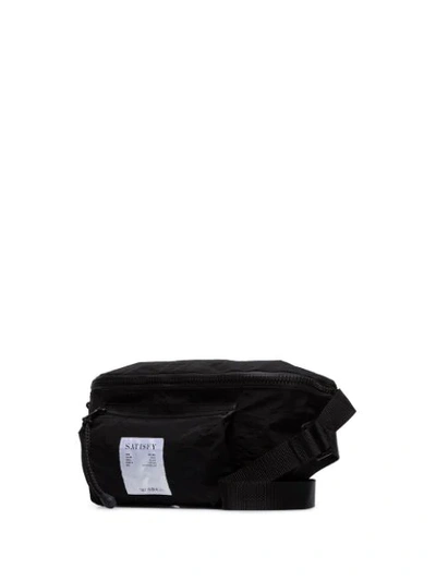Shop Satisfy Logo Patch Messenger Bag In Black