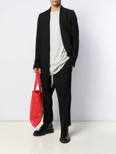 Shop Rick Owens Contrast Logo Tote In Red