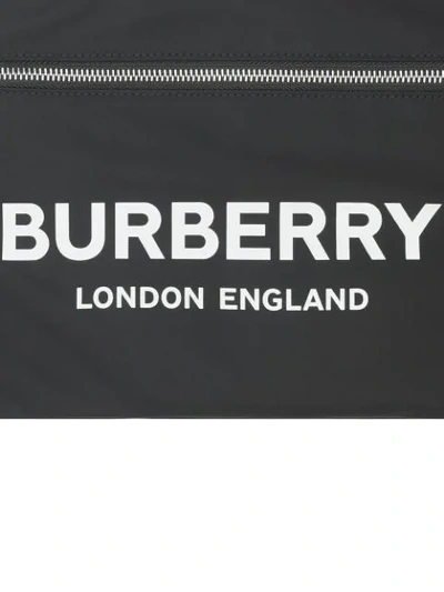 Shop Burberry Logo Print Portrait Pouch In Black