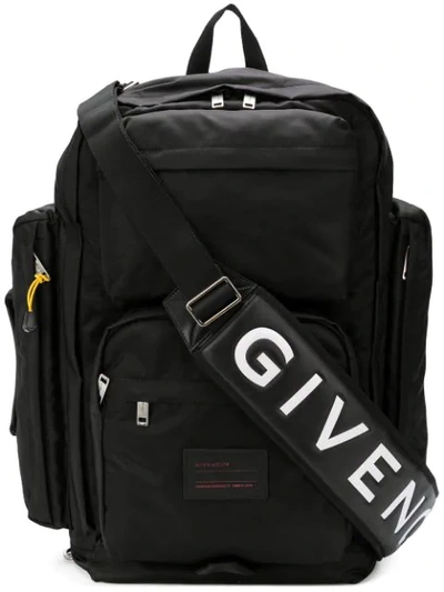 Shop Givenchy Wide Functional Backpack In Black