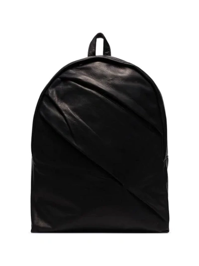 Shop Yohji Yamamoto Folded-detail Backpack In Black