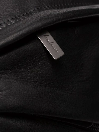 Shop Yohji Yamamoto Folded-detail Backpack In Black