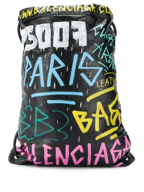 balenciaga graffiti backpack