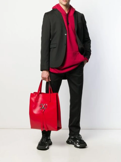 Shop Valentino Vring Tote Bag In Red