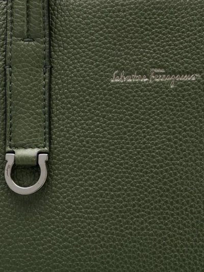 Shop Ferragamo Salvatore  Leather Tote Bag - Green