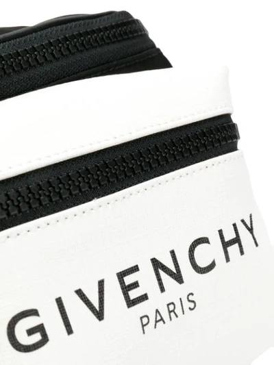 Shop Givenchy Paris Logo Print Belt Bag In Black