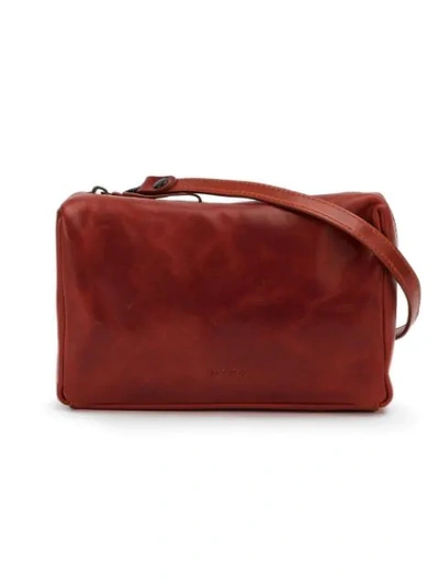 Shop Marsèll Logo Embossed Small Shoulder Bag In Red