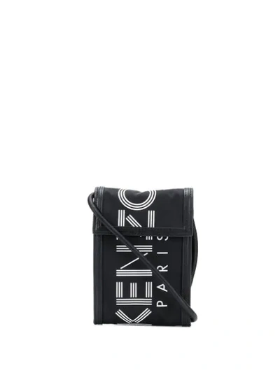 Shop Kenzo Logo Camera Bag In Black