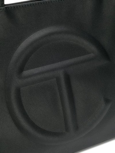 Shop Telfar Medium Logo Shopping Bag In Black