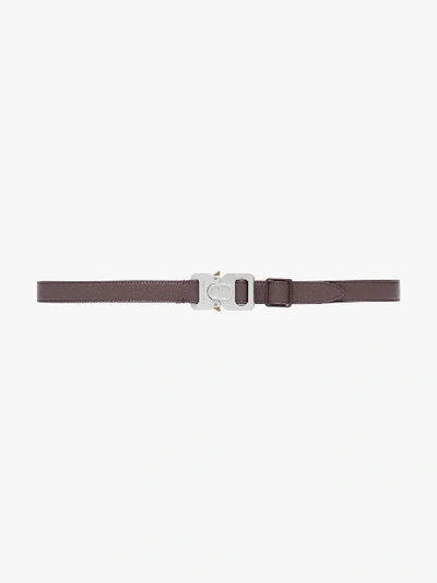 Shop Dior Homme Grey Matthew Buckled Leather Belt