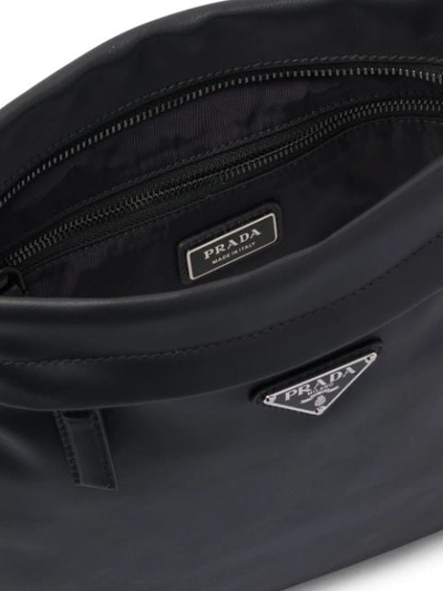 Shop Prada Logo Plaque Square Messenger Bag In Black
