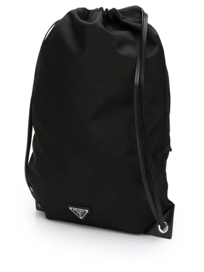 Shop Prada Whale Motif Backpack In Black