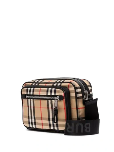 BURBERRY VINTAGE CHECK CROSS-BODY BAG - 棕色