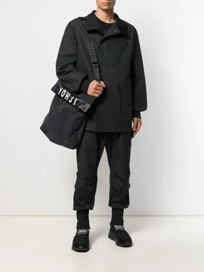 Shop Y-3 Yohji Print Tote Bag In Black